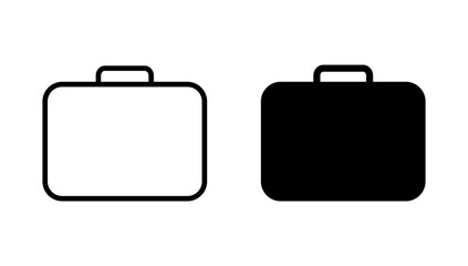 Briefcase icon vector. suitcase sign and symbol. luggage symbol.