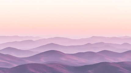 Obraz premium Serene Lavender Hues Of Rolling Mountain Ranges