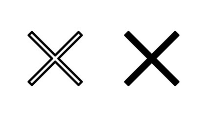 Close icon vector. Delete sign and symbol. cross sign