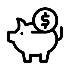 Savings account line icon