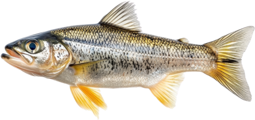 Fish on white isolated background