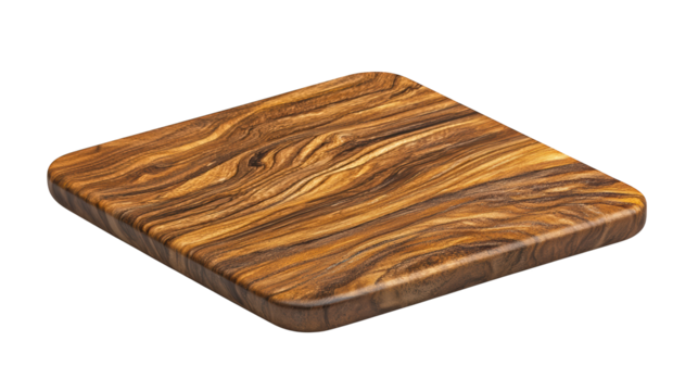 Empty wooden cutting board on dark background, a rustic kitchen essential for food preparation