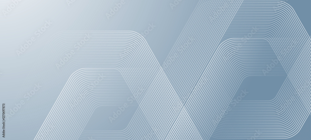 Aufkleber Digital futuristic technology concept with hexagons. Digital hexagonal blue abstract background. Geometric stripe line art design for poster, brochure, cover, banner, website, header