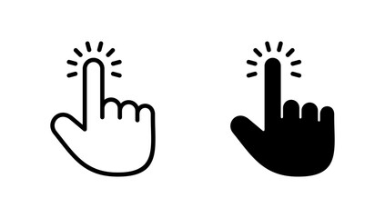Hand cursor icon vector. cursor sign and symbol. hand cursor icon clik