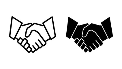 Handshake icon vector. business handshake sign and symbol. contact agreement