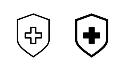 Health insurance icon vector. Insurance health document sign and symbol