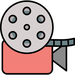 Unique Video Reel Vector Icon