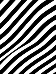 Fototapeta premium Modern optical illusion with perfectly aligned diagonal black and white lines, crisp geometric pattern with a smooth gradient effect