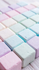 Fototapeta premium Geometric pastel 3D cubes create a seamless and modern wallpaper for mobile screens.