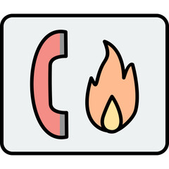 Unique Fire Emergency Vector Icon