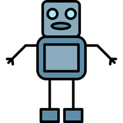 Unique Robot Vector Icon