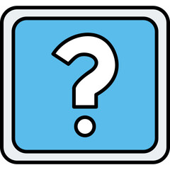 Unique Question Mark Vector Icon