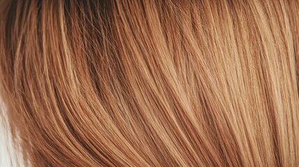 Fototapeta premium Damaged hair concept. Close-up of beautifully styled, shiny, brown hair.