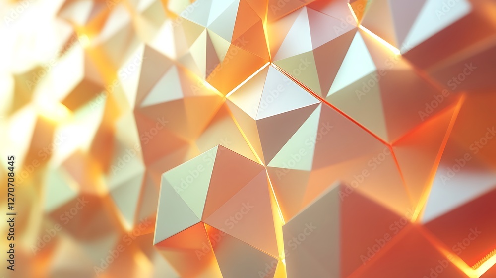 Poster abstract geometric pattern wall with light
