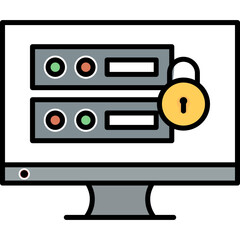 Unique Data Security Vector Icon