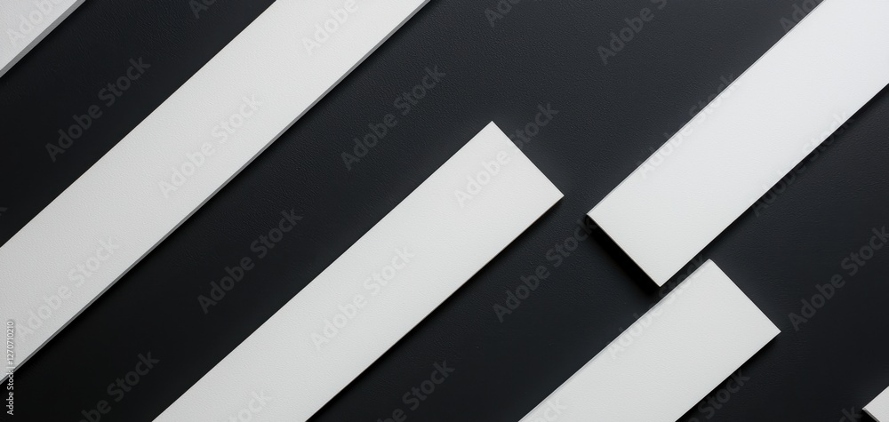 Poster high-contrast abstract background with alternating black and white stripes, seamless diagonal patter
