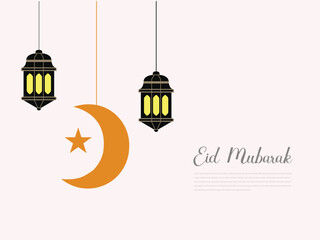 Eid Mubarak Muslim festival card