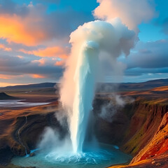 geyser in yellowstone national park
