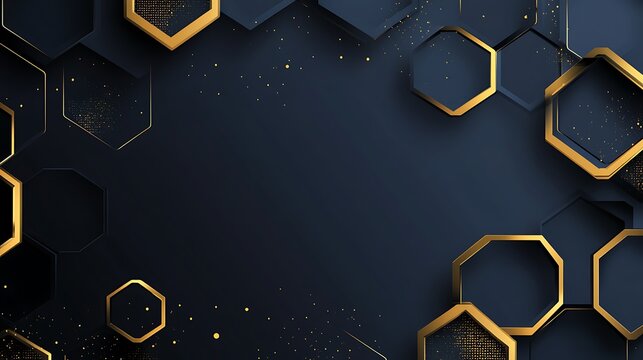 Abstract geometric hexagon background