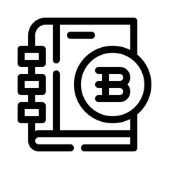 Public ledger line icon