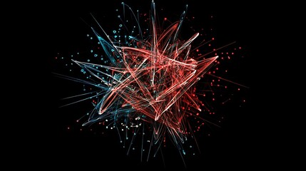 Abstract digital explosion design