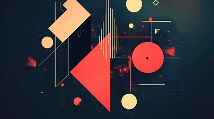 Obraz premium Abstract geometric shapes composition (11)