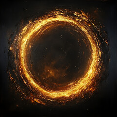 Golden Ring Nebula Cosmic Gateway a Celestial Portal in Space Stellar Fireball of Astral Energy