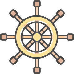 Obraz premium Rudder Icon