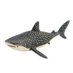 Fototapeta premium Adorable Soft Shark Toy in Side View with No Shadow, Isolated on Transparent background, Perfect for Kids and Collectors