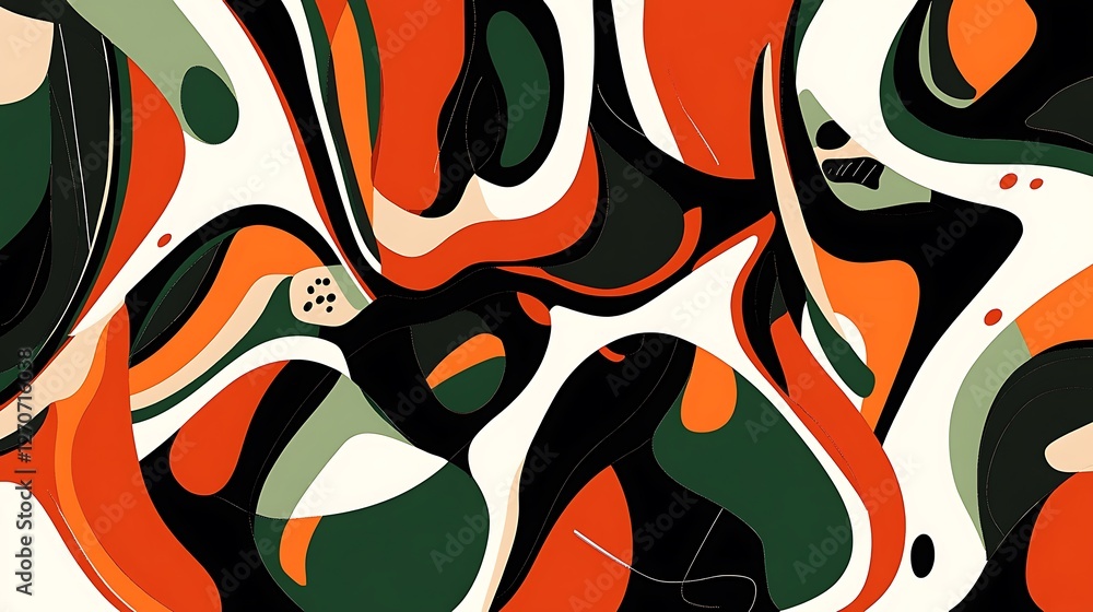 Poster abstract liquid forms background design