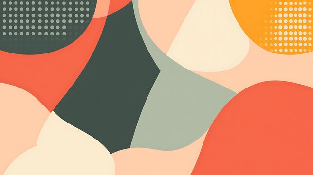 Abstract shapes, colorful background, graphic design, trendy visuals