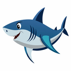 A Friendly Cartoon Shark Illustration for Kids and Families