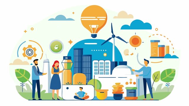 A client-centric renewable energy consultancy concept prioritizing exceptional customer service, transparent communication, and personalized support, building strong client relationships 
