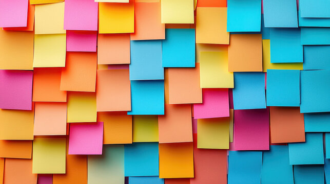 Colorful sticky notes organized in a daily planner enhancing productivity and time management skills