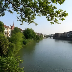 Fototapeta premium river and bridge