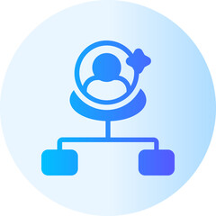 Diagram gradient icon