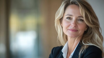 Fototapeta premium captivating portrait of a confident businesswoman, exuding professionalism and success