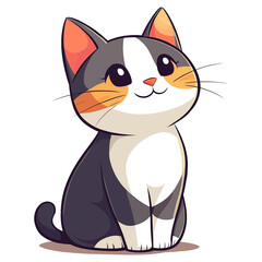 Obraz premium Dibujo de gato sonrriente