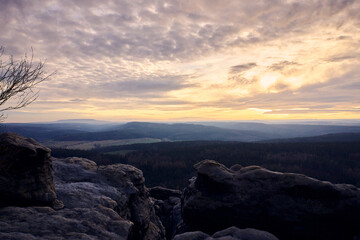 Obraz premium sunset in the mountains