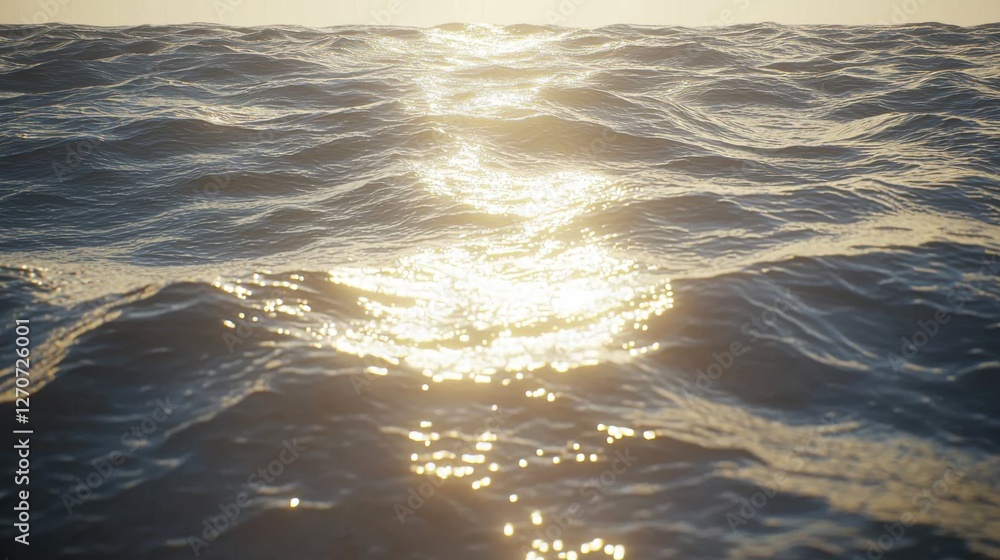 Poster hyper-realistic seamless water patterns, soft and detailed pool waves, glowing in bright sunlight.