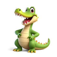 Fototapeta premium Happy Cartoon Crocodile