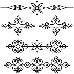 Art Deco Black Divider Line Set