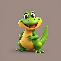 Fototapeta premium Happy Cartoon Crocodile