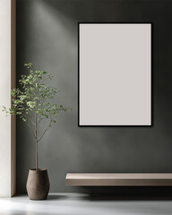 Frame Poster Mock Up Room 3D Render