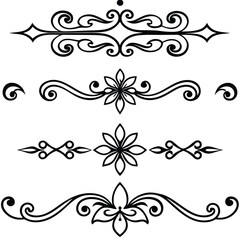Decorative Black Ornamental Line Pack