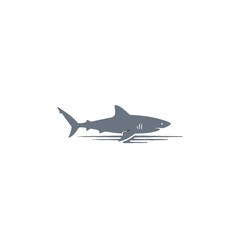 Silhouette of a Shark Depicted as a Clean and Modern Graphic Emblem