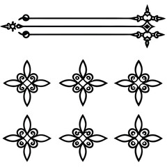 Vintage Black Line Dividers Set