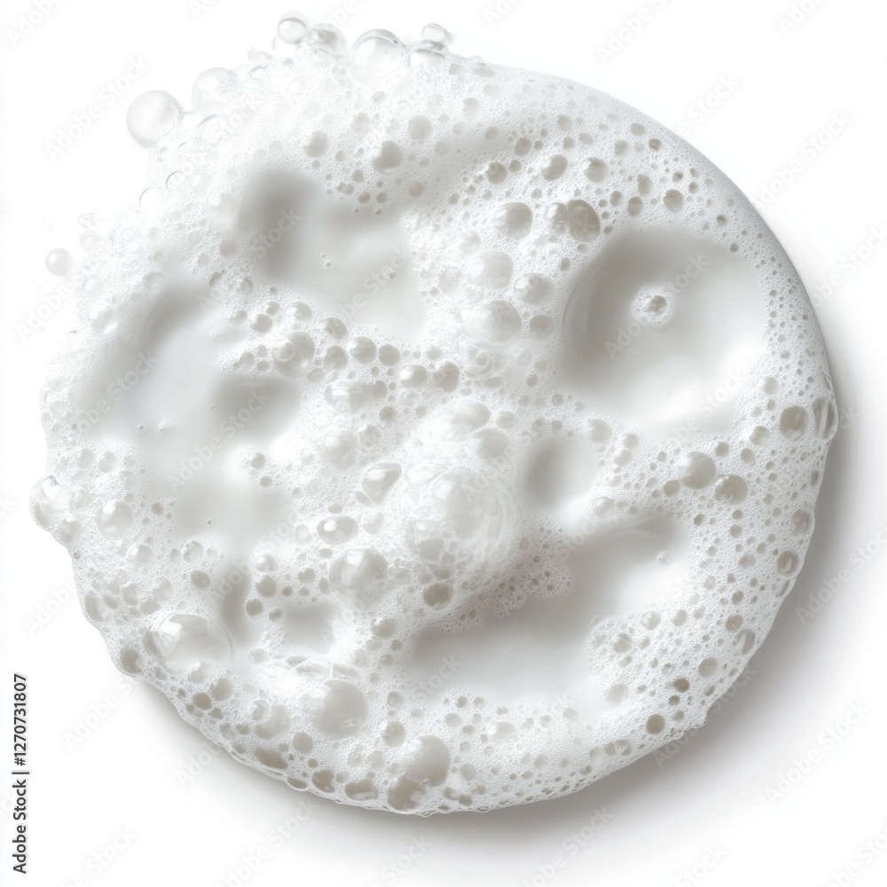 Aufkleber soft and fluffy soap foam swirls in a delicate arrangement, creating a captivating texture that evok