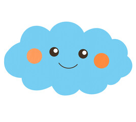 かわいい雲のゆるかわイラスト