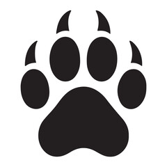 Bear Paw Print Silhouette Vector Design for Wildlife and Nature Enthusiasts